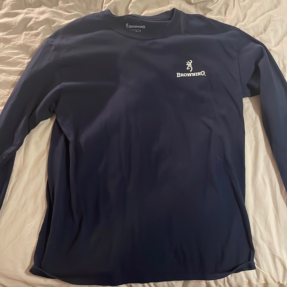 Large blue browning shirt